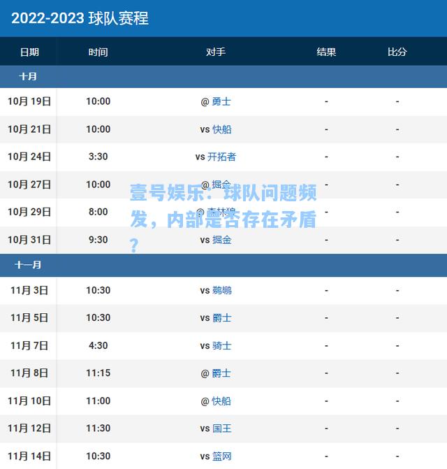 球队问题频发，内部是否存在矛盾？